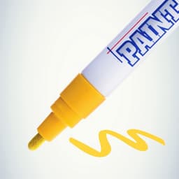 Маркер-краска MunHwa, лаковый, нитро-основа, жёлтая, узел 4 мм