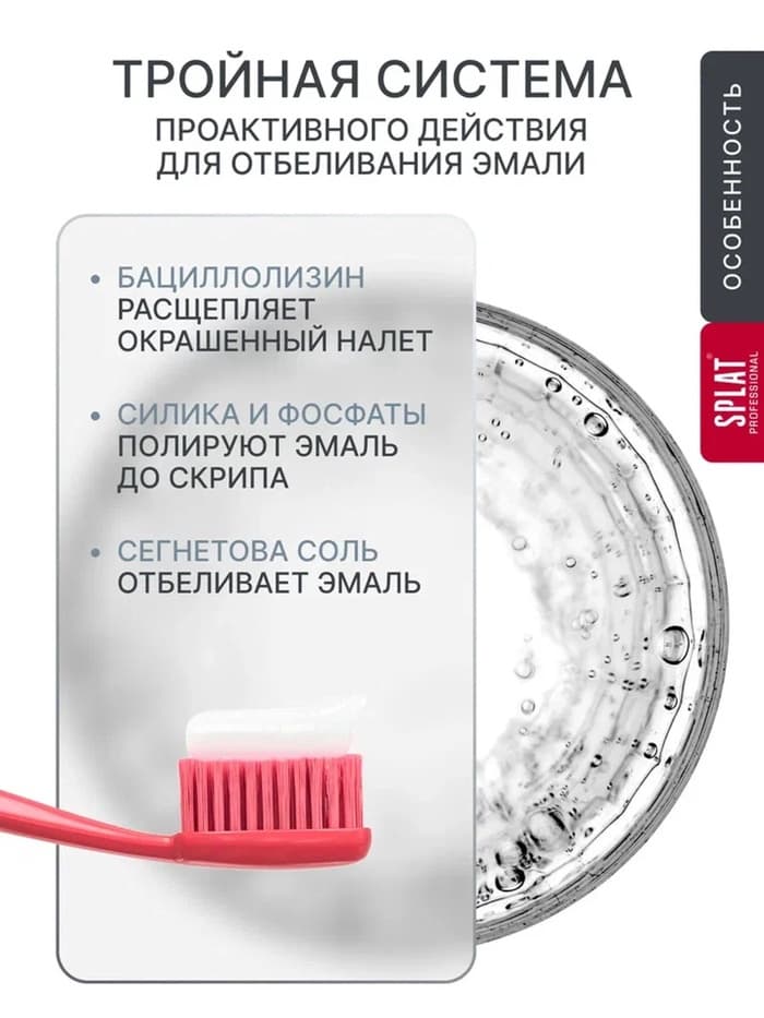 Зубная паста Splat Professional, отбеливание плюс, 130 г