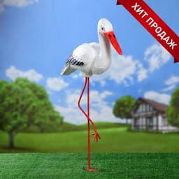 Садовая фигура из полистоуна «Аист», 75×51×17 см