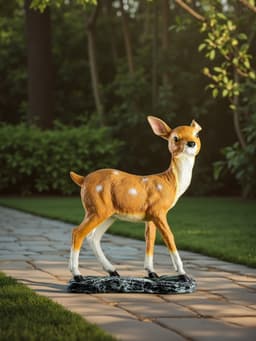 Садовая фигура из полистоуна «Оленёнок», 39×18×53 см