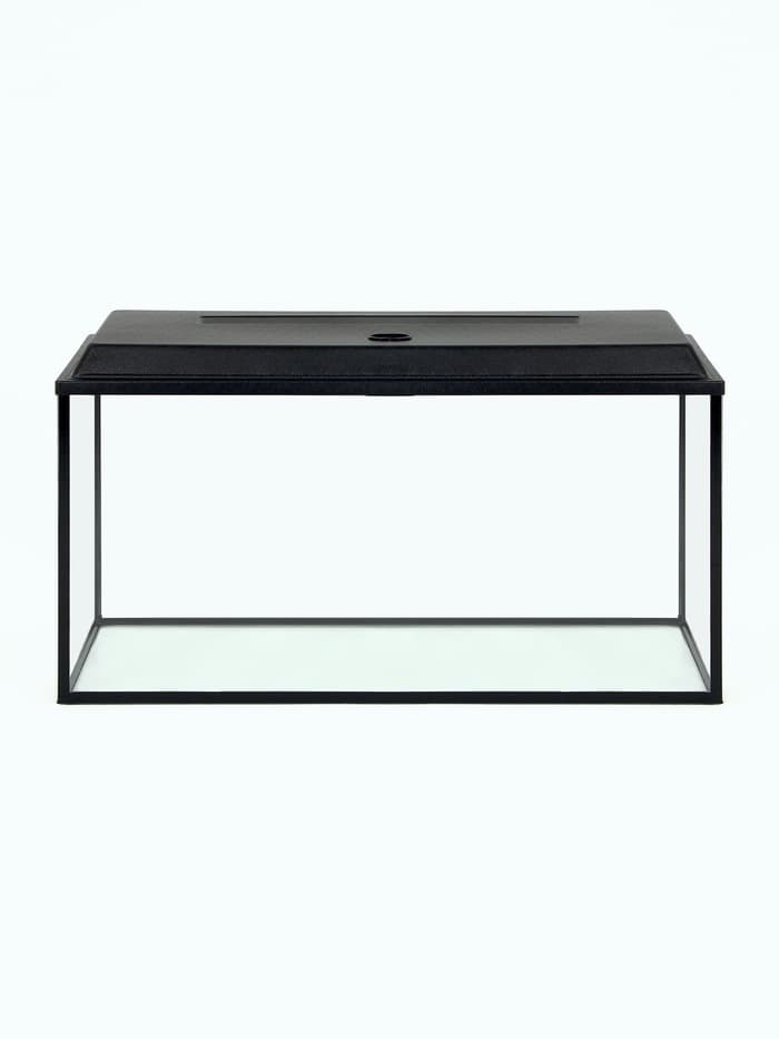 Аквариум «Прямоугольный» с крышкой, 150 л, 93×35×45/51 см, чёрный