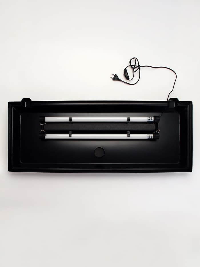 Аквариум «Прямоугольный» с крышкой, 150 л, 93×35×45/51 см, чёрный