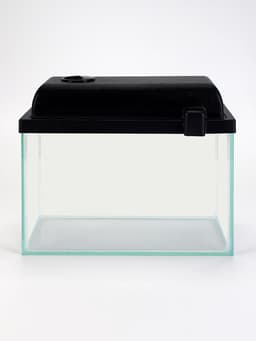 Аквариум «Прямоугольный» с крышкой, 10 л, 32×15×21/26 см, чёрный