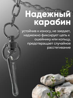 Цепь для привязи собак, 3 м, калибр 3×16 мм, черная