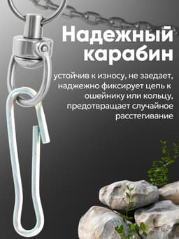 Цепь для привязи собак, 3 м, калибр 2×9 мм, белая