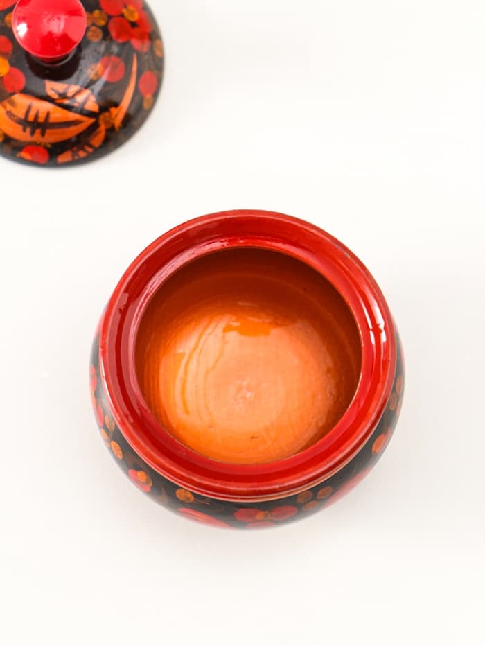 Набор для специй на подставке «Земляничка», 15×15×6 см, дерево, хохлома