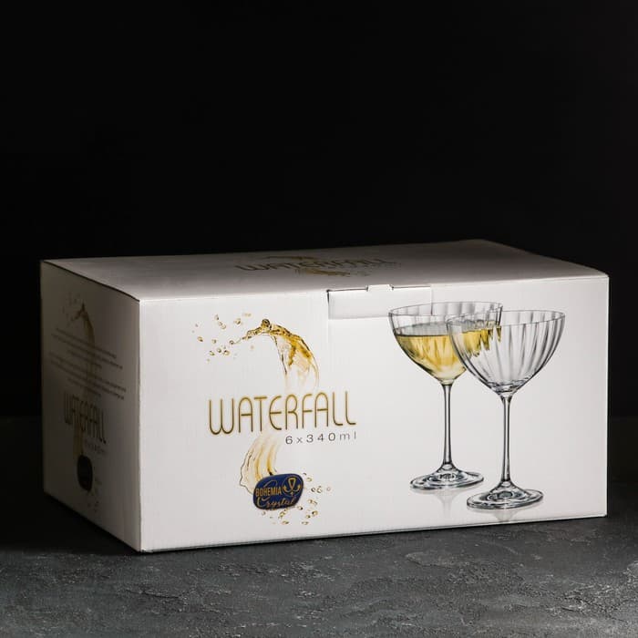 Набор креманок из хрустального стекла «Виола», 340 мл, 6 шт.