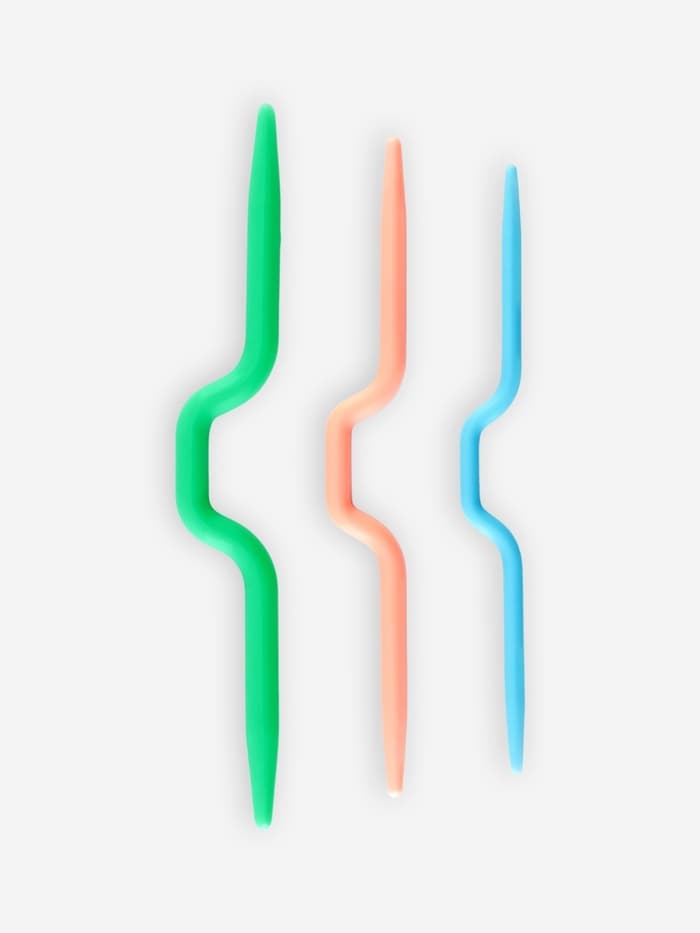 Набор вспомогательных спиц для вязания, d=3/4/5 мм, 3 шт., МИКС