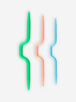 Набор вспомогательных спиц для вязания, d=3/4/5 мм, 3 шт., МИКС