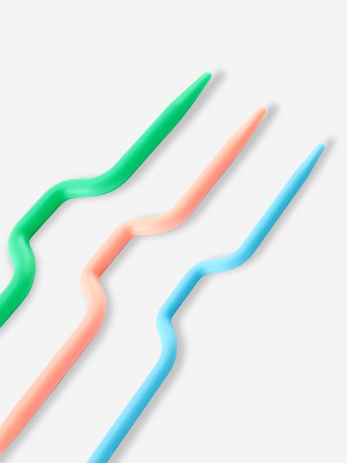 Набор вспомогательных спиц для вязания, d=3/4/5 мм, 3 шт., МИКС