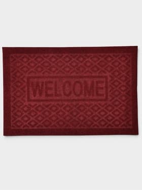 Коврик придверный Доляна Welcome, ромбы, влаговпитывающий, без окантовки, 38×58 см, цвет МИКС