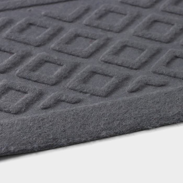 Коврик придверный Доляна Welcome, ромбы, влаговпитывающий, без окантовки, 38×58 см, серый