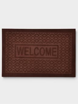 Коврик придверный Доляна Welcome, ромбы, влаговпитывающий, без окантовки, 38×58 см, цвет МИКС