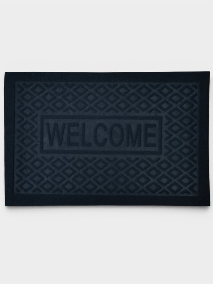 Коврик придверный Доляна Welcome, ромбы, влаговпитывающий, без окантовки, 38×58 см, цвет МИКС