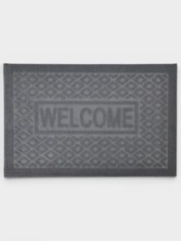 Коврик придверный Доляна Welcome, ромбы, влаговпитывающий, без окантовки, 38×58 см, цвет МИКС