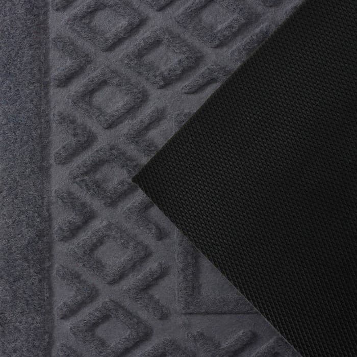 Коврик придверный Доляна Welcome, ромбы, влаговпитывающий, без окантовки, 38×58 см, серый