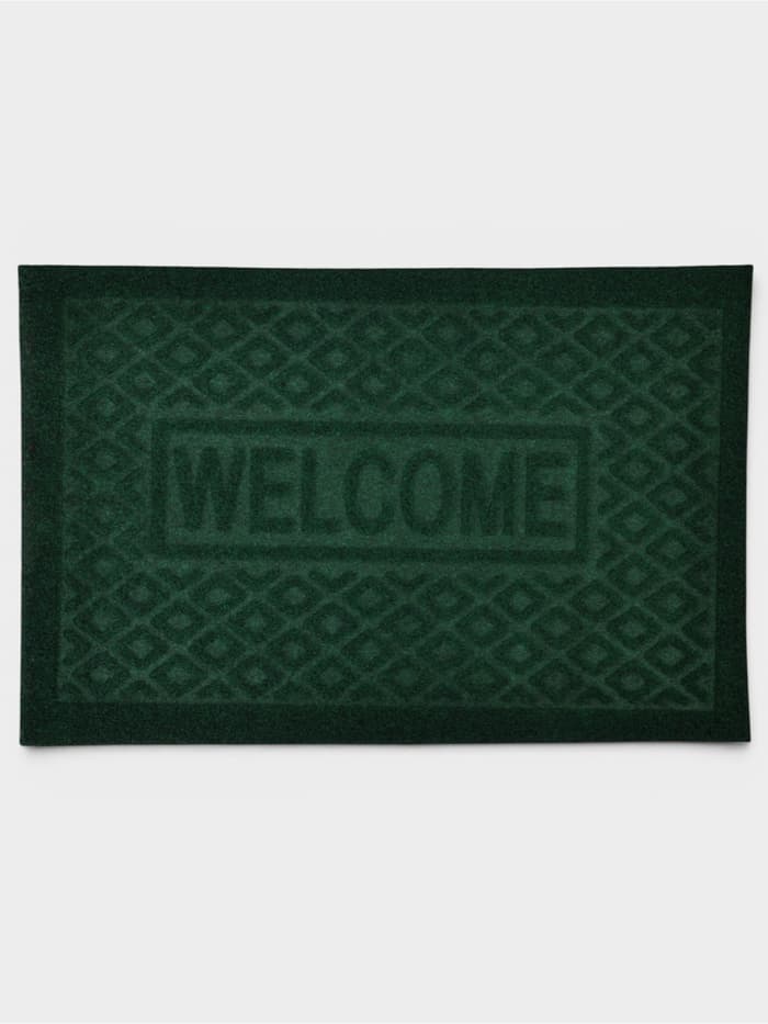 Коврик придверный Доляна Welcome, ромбы, влаговпитывающий, без окантовки, 38×58 см, цвет МИКС