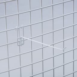 Крючок на сетку одинарный, d=3.5 мм, L=10 см, белый