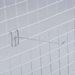 Крючок на сетку одинарный, d=3.5 мм, L=15 см, цвет хром