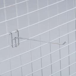 Крючок на сетку одинарный, цвет хром, d=3.5 мм, L=19 см