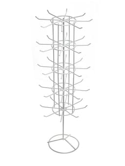 Вертушка, 5 ярусов по 8 крючков, 20×20×61 см, белая