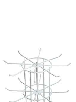 Вертушка, 5 ярусов по 8 крючков, 20×20×61 см, белая