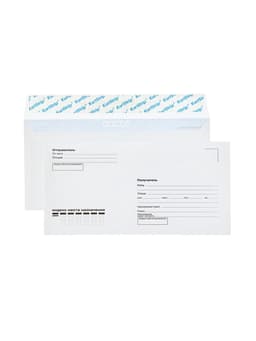 Конверт почтовый Е65 110×220 мм, поле «Кому-куда», без окна, отрывная лента, внутренняя запечатка, 80 г/м²