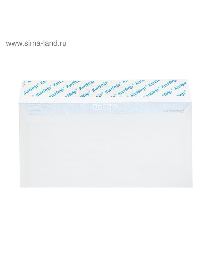 Конверт почтовый Е65 110×220 мм, поле «Кому-куда», без окна, отрывная лента, внутренняя запечатка, 80 г/м²