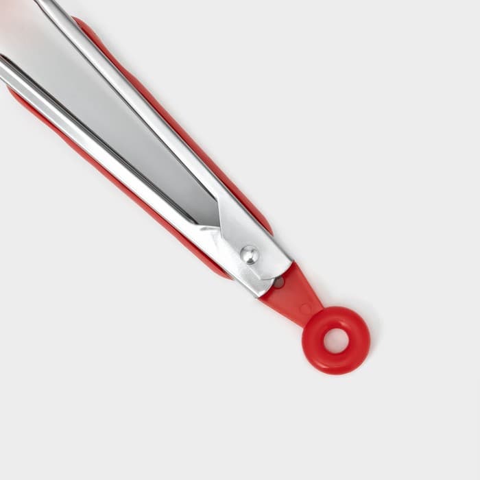 Щипцы кухонные Доляна «Лист», 23 см, красные