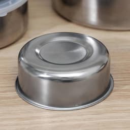 Набор мисок «Сталь», 5 шт.: d=18 см, 850 мл/d=16 см, 600 мл/d=14 см, 450 мл/d=12 см, 250 мл/d=10 см, 150 мл, с крышками, нержавеющая сталь, серебристый