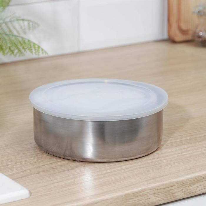 Набор мисок «Сталь», 5 шт.: d=18 см, 850 мл/d=16 см, 600 мл/d=14 см, 450 мл/d=12 см, 250 мл/d=10 см, 150 мл, с крышками, нержавеющая сталь, серебристый