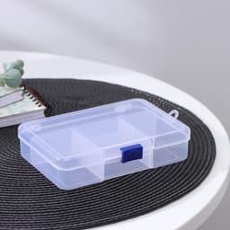 Органайзер для хранения, пластик, 5 отделений, 14.5×10×3.5 см, прозрачный