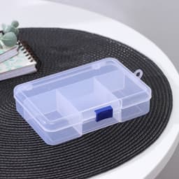 Органайзер для хранения, пластик, 5 отделений, 14.5×10×3.5 см, прозрачный