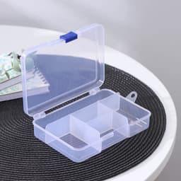 Органайзер для хранения, пластик, 5 отделений, 14.5×10×3.5 см, прозрачный