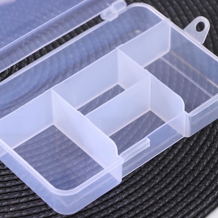 Органайзер для хранения, пластик, 5 отделений, 14.5×10×3.5 см, прозрачный