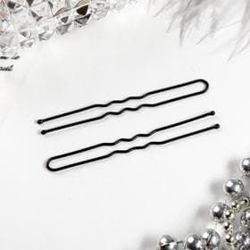 Шпильки для волос «Классика», набор 10 шт., 6 см, чёрные