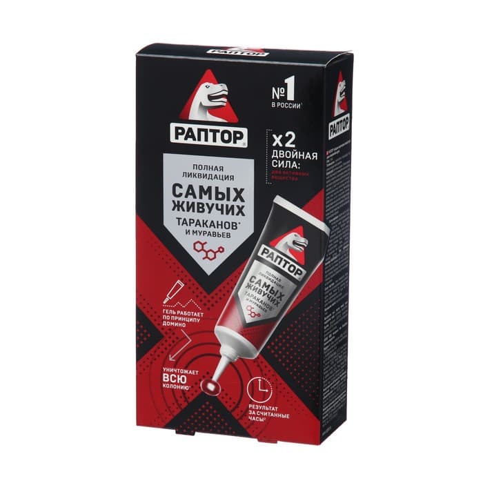 Средство от тараканов и муравьев «Раптор», гель, 75 мл