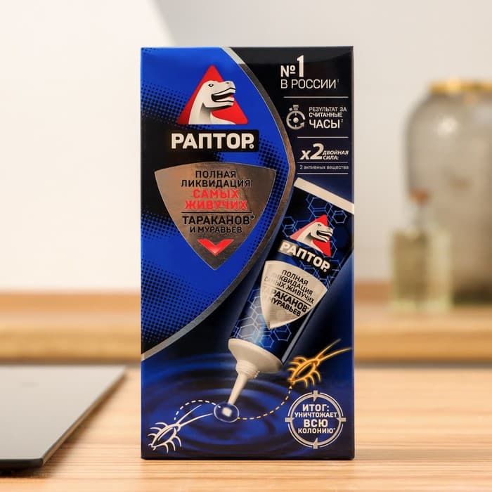 Средство от тараканов и муравьев «Раптор», гель, 75 мл