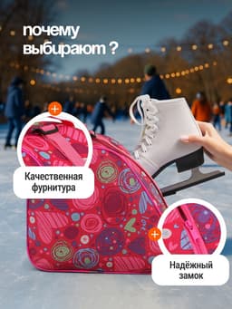 Сумка для коньков и роликов, 31×28 см, цвета МИКС