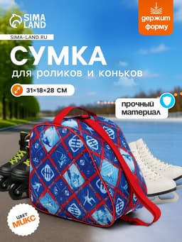 Сумка для коньков и роликов, 31×28 см, цвета МИКС