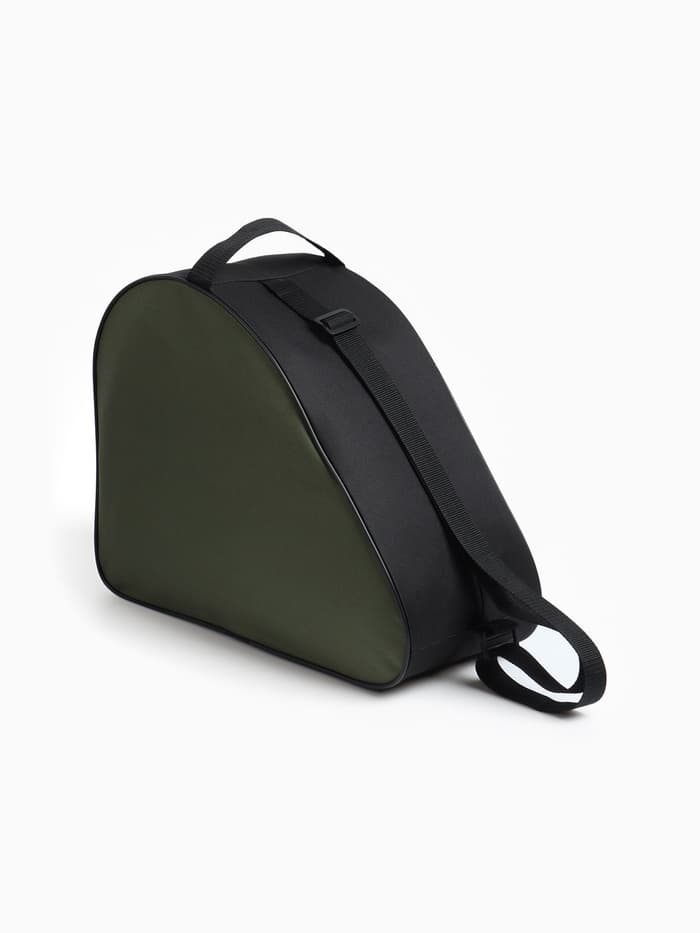 Сумка для коньков и роликов, 40×32 см, зелёная, чёрная