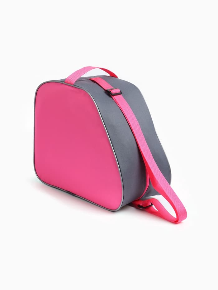 Сумка для коньков и роликов, 31×28 см, розовая, серая