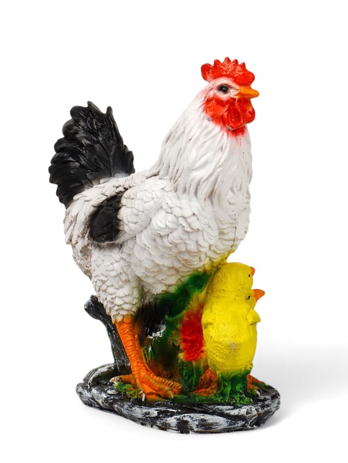 Садовая фигура из полистоуна «Курица с цыплятами», 33×17×25 см