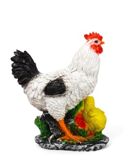 Садовая фигура из полистоуна «Курица с цыплятами», 33×17×25 см