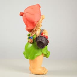 Садовая фигура из полистоуна «Девочка - гном с корзинкой», 26×18×52 см