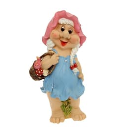 Садовая фигура из полистоуна «Девочка - гном с корзинкой», 26×18×52 см