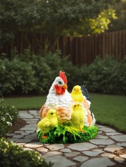 Садовая фигура из полистоуна «Курица Наседка», 27×20×22 см
