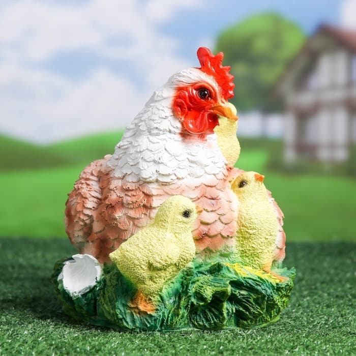 Садовая фигура из полистоуна «Курица Наседка», 27×20×22 см