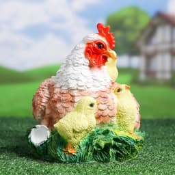 Садовая фигура из полистоуна «Курица Наседка», 27×20×22 см