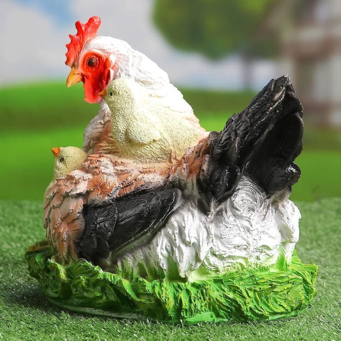 Садовая фигура из полистоуна «Курица Наседка», 27×20×22 см